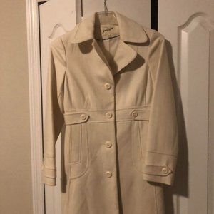 Grane Off White Wool 3/4 Coat